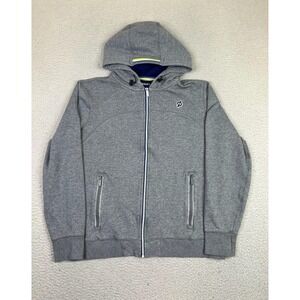 Fourlaps X Peloton Hoodie Mens Large Gray Full Zip Fleece Athletic RE-UP Logo